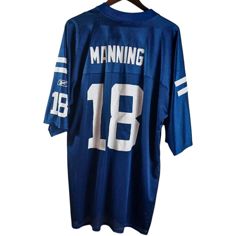 Indianapolis Colts Reebok NFL Players Equipment Game Jersey Mens XL Manning 18 - Picture 7 of 11